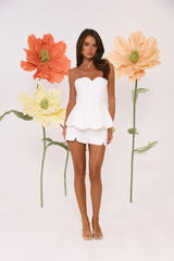 Dewdrop Dreams Strapless Top White