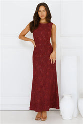 Stay Fab Maxi Dress Wine