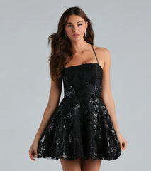 Joanna Sequin Lace Party Dress