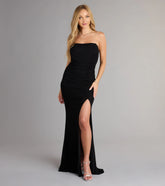 Selene Mesh Strapless Slit Mermaid Formal Dress