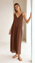 Aspen Maxi Dress - Chocolate