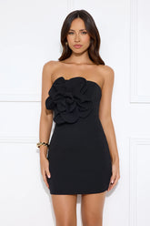 Wild Ivy Strapless Mini Dress Black