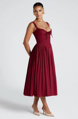 Natassia Midi Dress - Berry