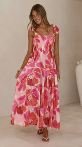 Maille Tiered Maxi Dress - Rosalie Print