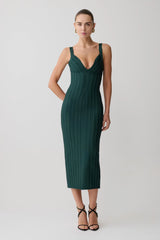 Gia Bandage Knit Midi Dress - Teal