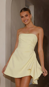Hanae Mini Dress - Yellow