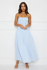 Unmatched Energy Halter Maxi Dress Blue