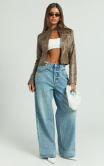 Lioness - Bella Moto Jacket in Chocolate