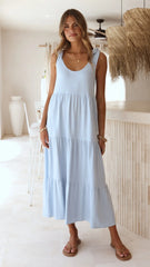 Jaliyah Midi Dress - Blue