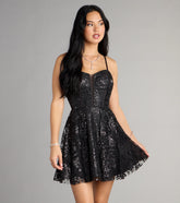 Korrie Glitter Mesh Dress With Pockets