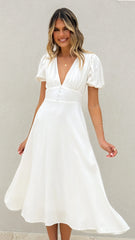 Melea Midi Dress - White