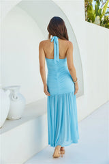 Harley Halter Maxi Dress Blue