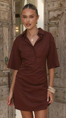 Sydney Mini Dress - Chocolate