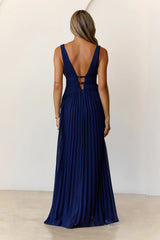 Elegant Vision Maxi Dress Navy