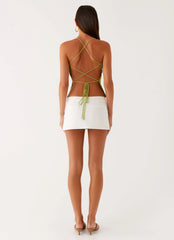 Kamilla Sequin Cami Top - Lime