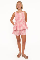 Rory Shorts - Pink Gingham