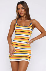 Shooting Sparks Knit Mini Dress Nautical Stripe