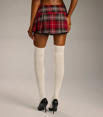 Prep Talk Plaid Pleated Mini Skort
