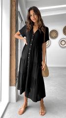 Kimberly Midi Dress - Black