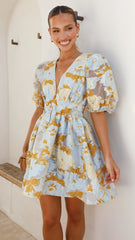 Abel Mini Dress - Blue