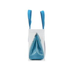 GroceryBags Creative imitation platinum bag printed woven bag cobalt blue fitness leisure bag