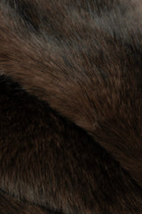 Faux Fur Cropped Bolero in Brown