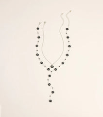 Petal Drop Floral Lariat Necklace Set