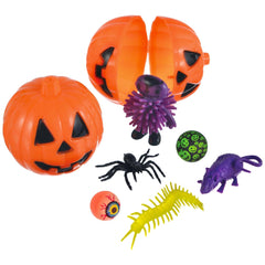 Jack-o'-Lantern Toy Unboxing Plastic & Rubber Favors, 2.5in, 12ct